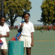 Demi Singleton and Saniyya Sidney as Serena and Venus Williams in King Richard